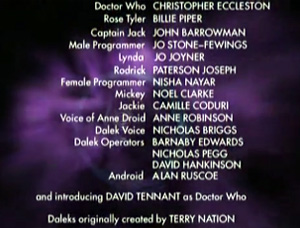 David Tennant  listed as: Doctor Who